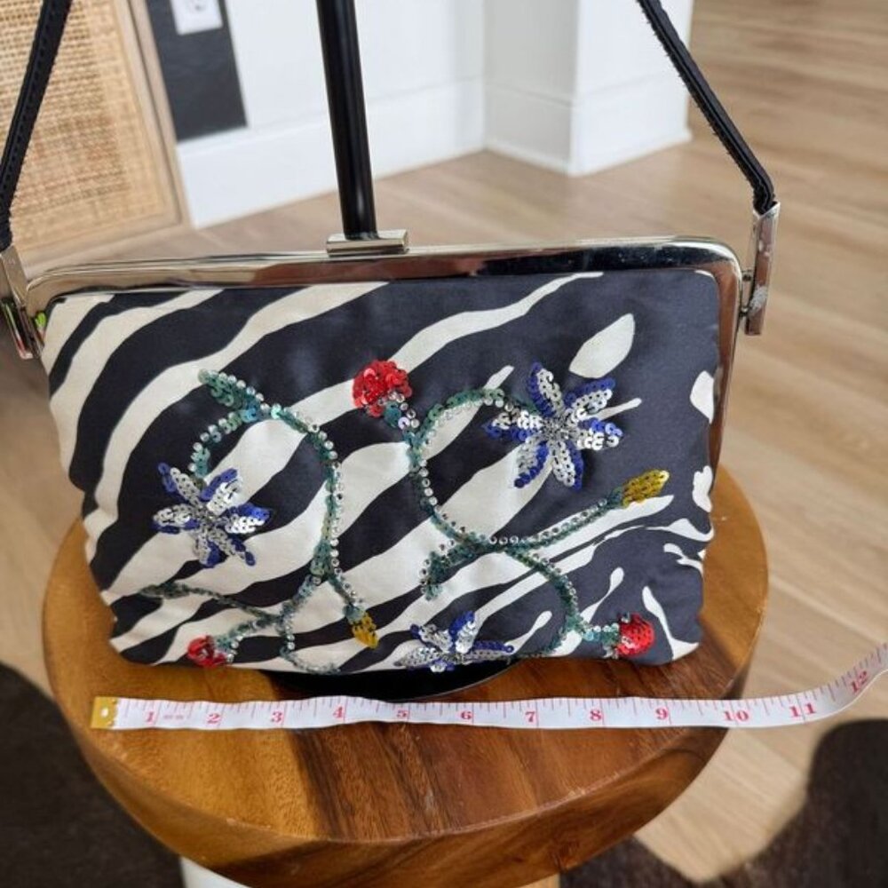 Dolce & Gabbana Zebra Shoulder Bag w/ Sequin Design - Picture 9 of 11